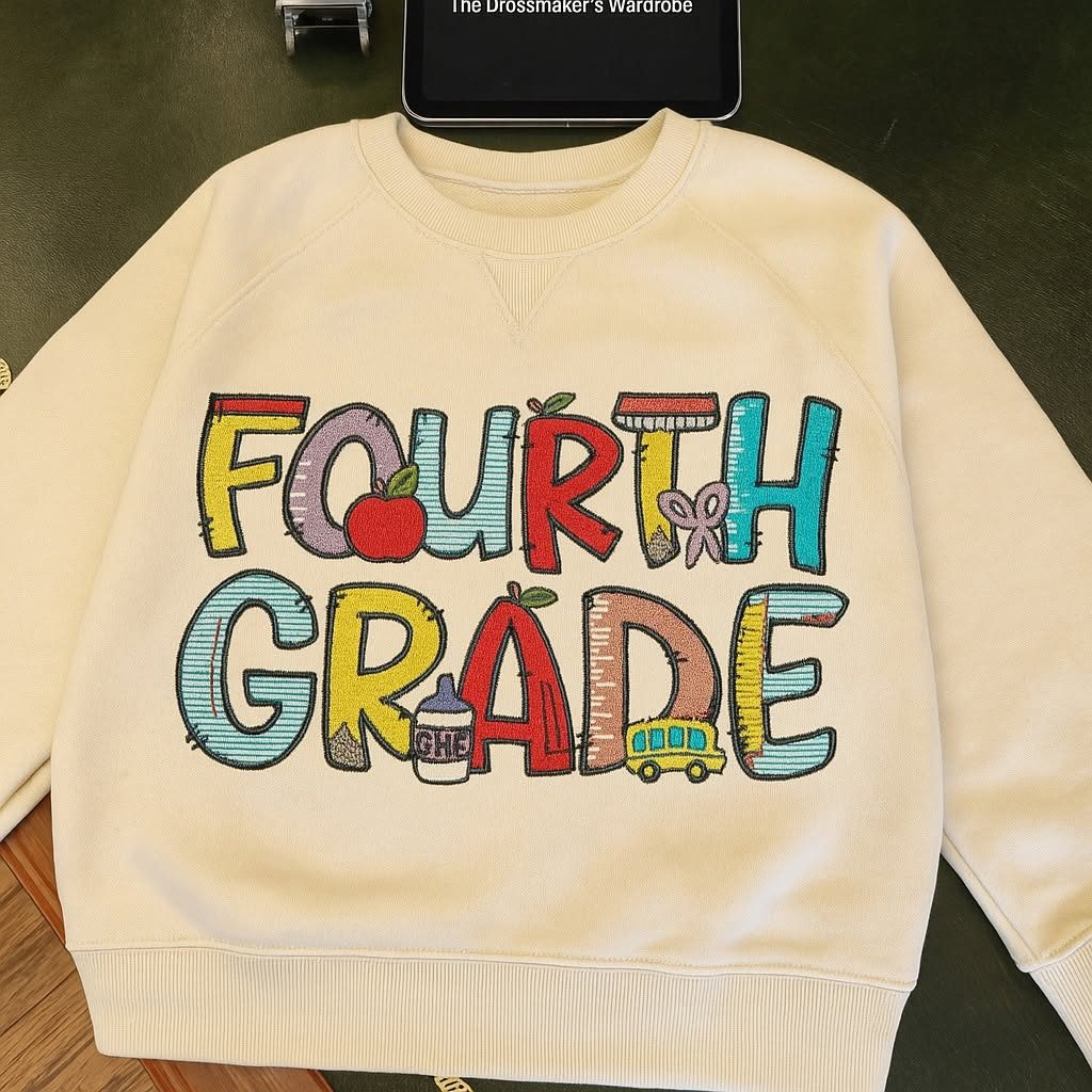Fourth Grade embroidered sweatshirt