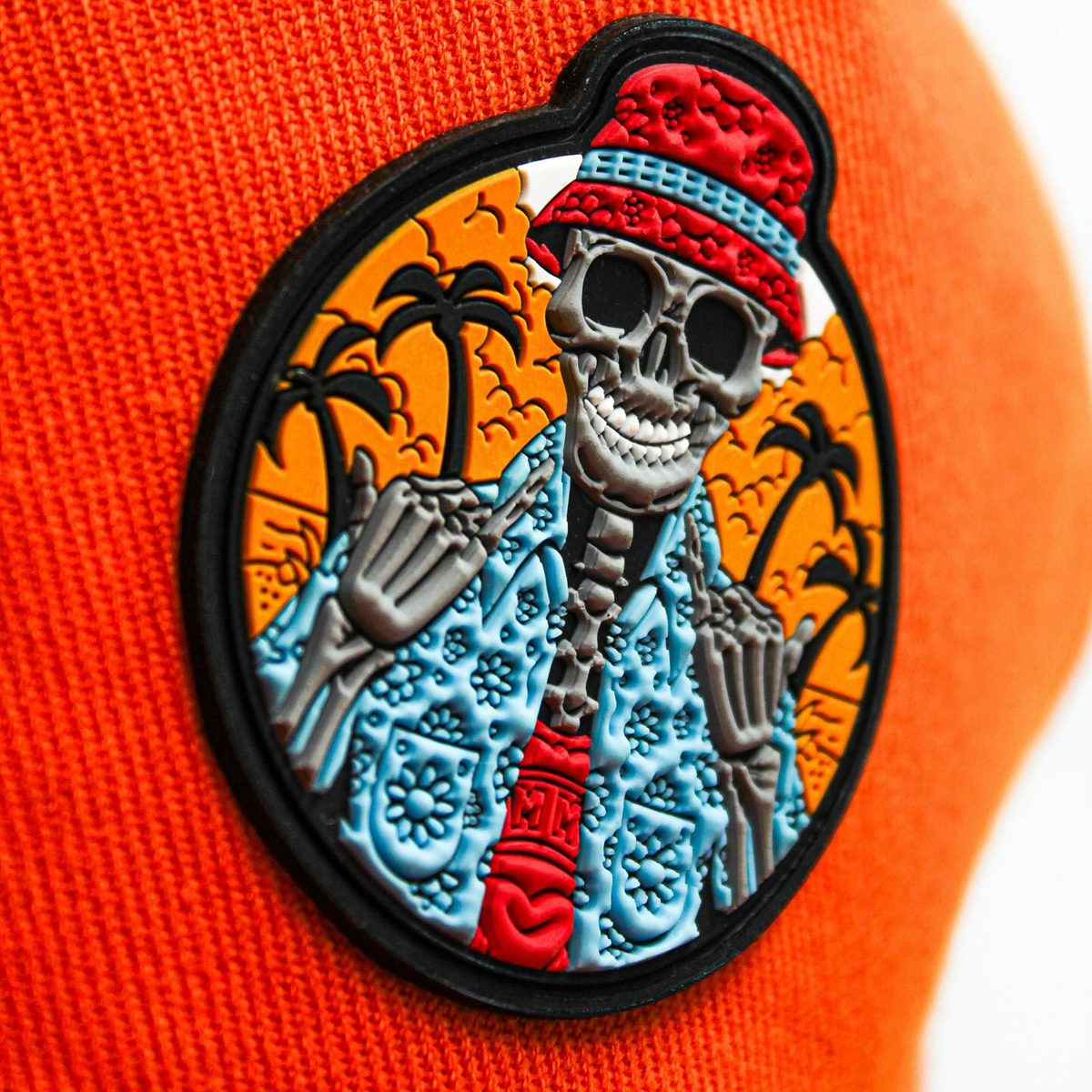 Custom skeleton beach patch