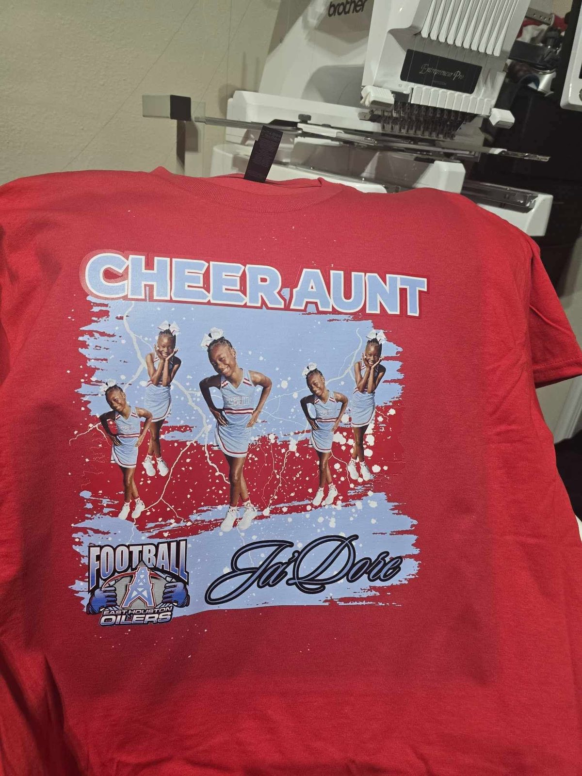 Cheer Aunt custom photo tee vector layout