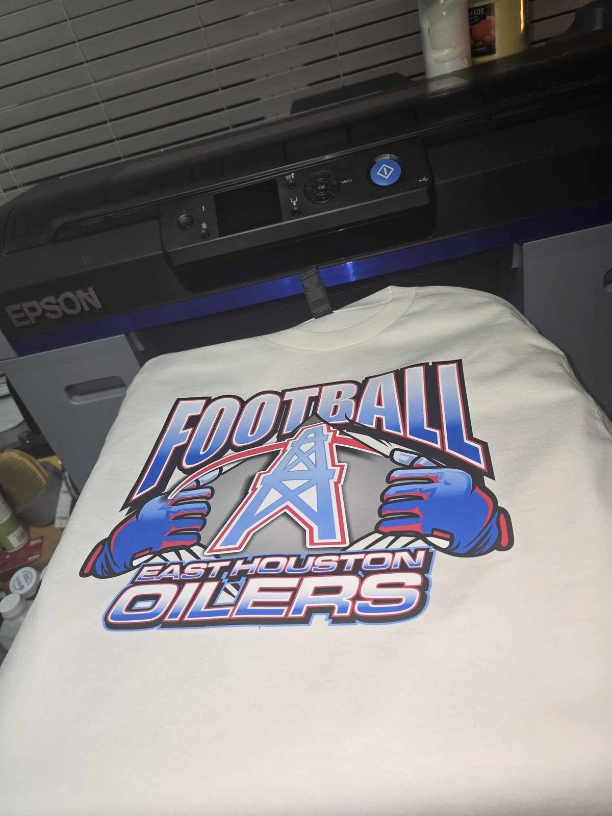 East Houston Oilers football tee